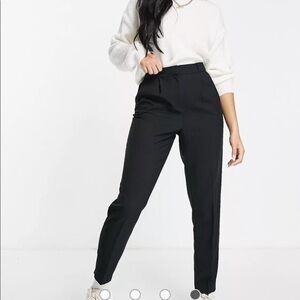 ASOS tailored natty tapered high rise pants in black size 2